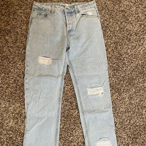 ADIKA Straight Leg Jean with Cow Print Large